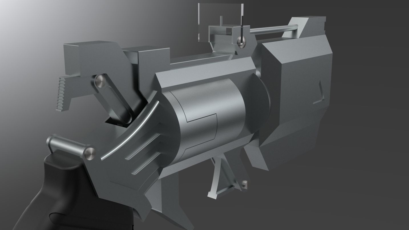 Kaito kid cards gun Free 3D model_2