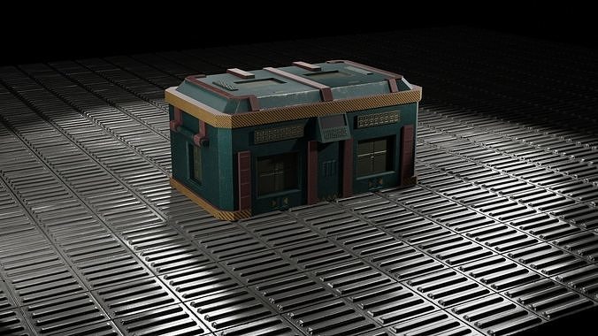 container box  low-poly Free low-poly 3D model