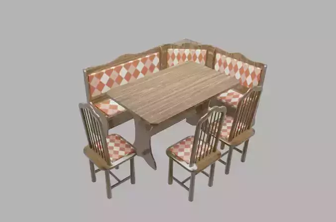 Kitchen corner table 3D model