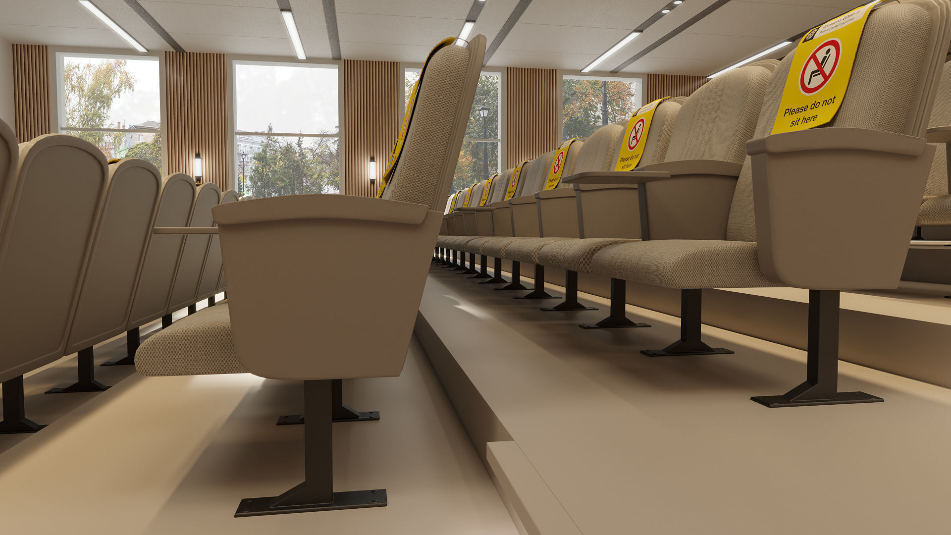 Conference 3D Model auditorium with number of seats 3D model_3