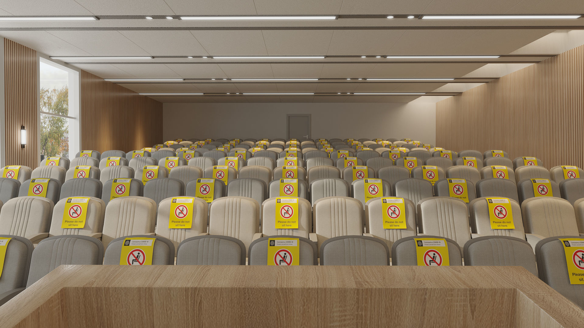 Conference 3D Model auditorium with number of seats 3D model_2