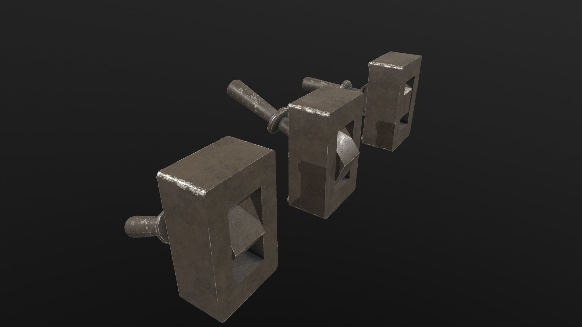 Industrial Power On - Off Switch 1 Low-poly 3D model_8