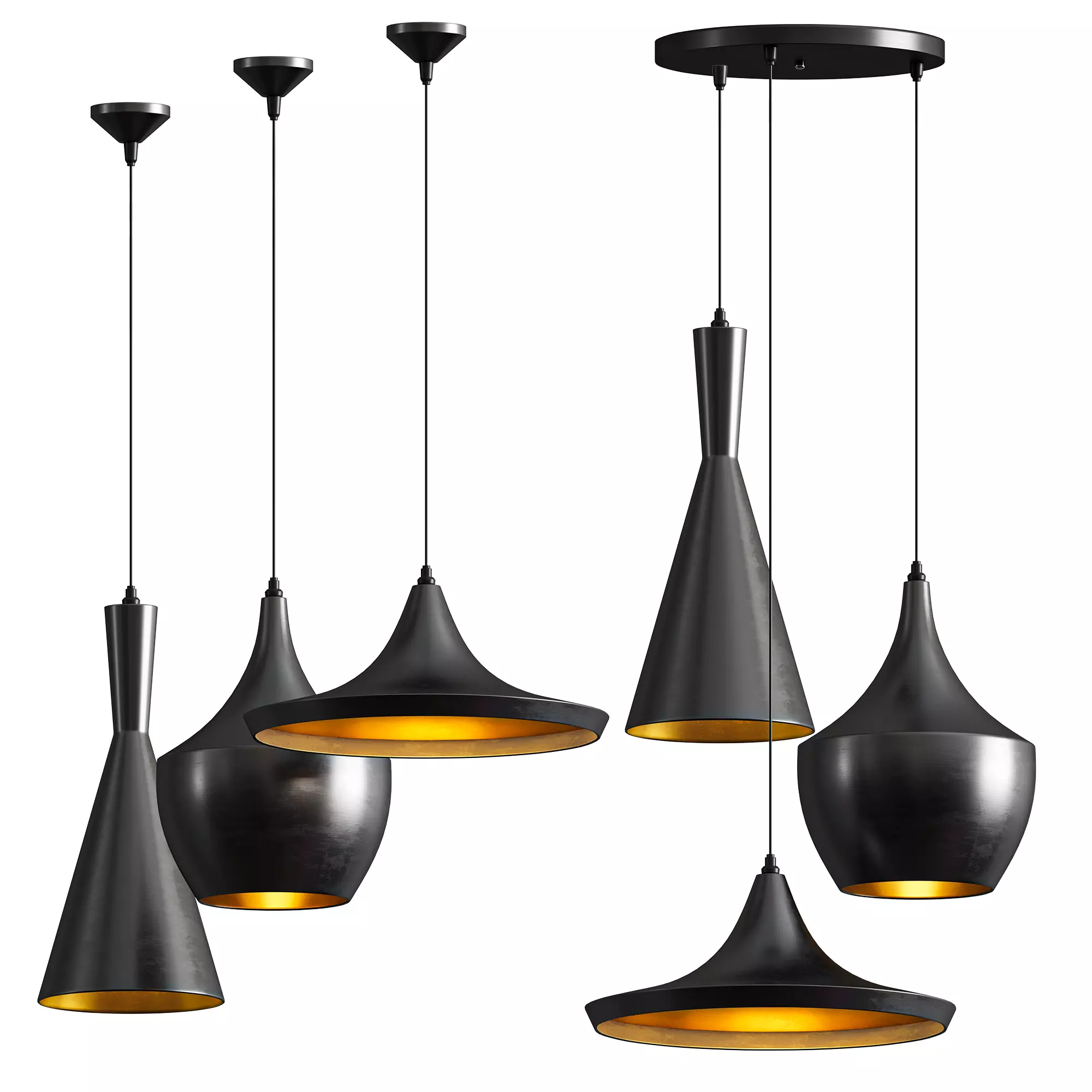 NORDIC LOFT MODERN STYLE PENDANT LIGHTS LAMP 3D model_0