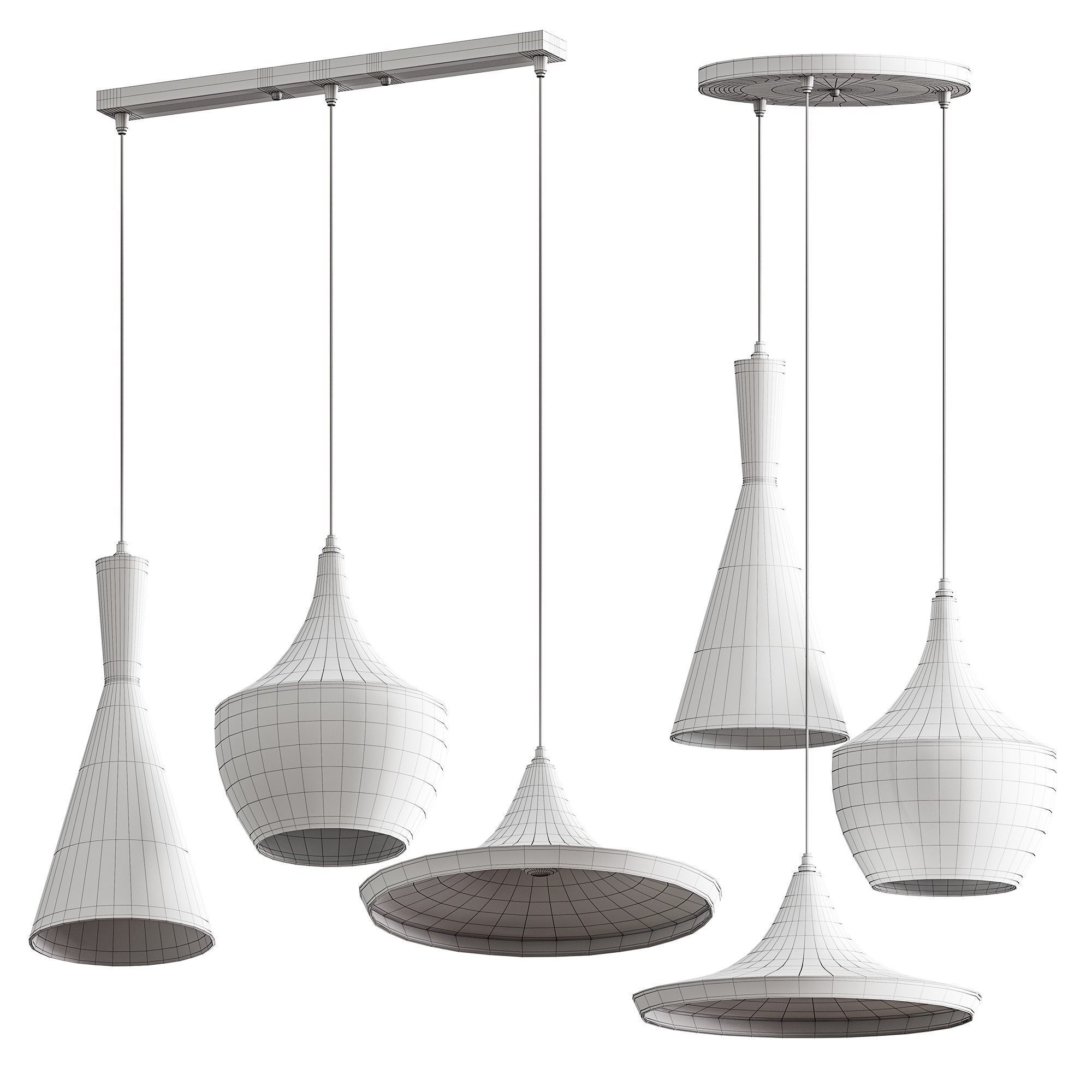 NORDIC LOFT MODERN STYLE PENDANT LIGHTS LAMP 3D model_2