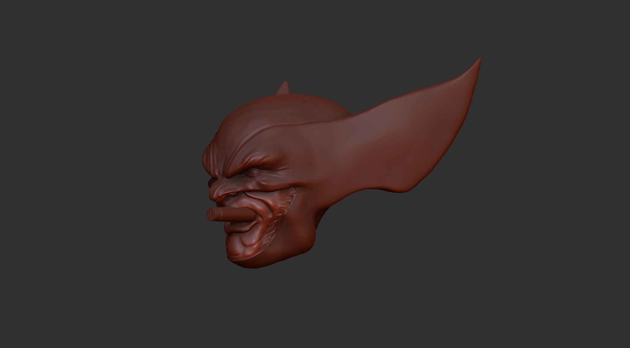 Wolverine masked head 3D model_2