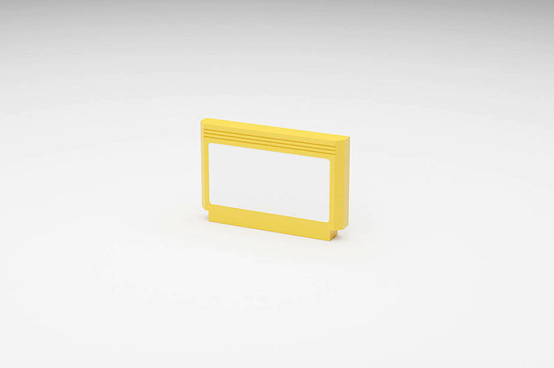 Video Game Cartridge Famicom Low-poly 3D model_4
