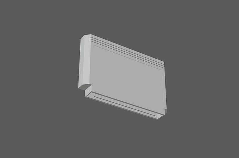 Video Game Cartridge Famicom Low-poly 3D model_13