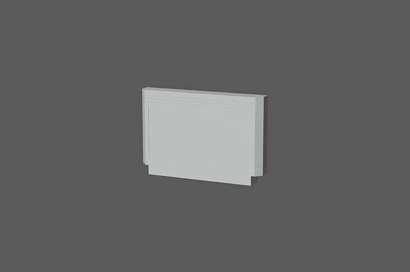 Video Game Cartridge Famicom Low-poly 3D model_14