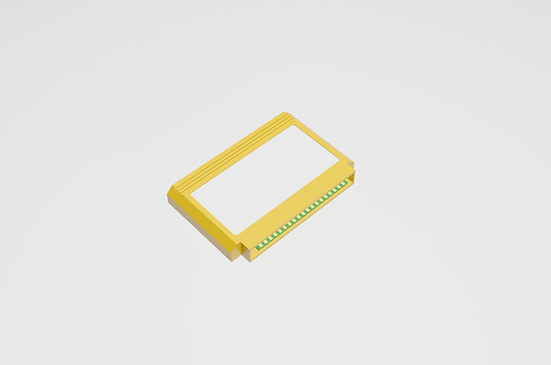 Video Game Cartridge Famicom Low-poly 3D model_26