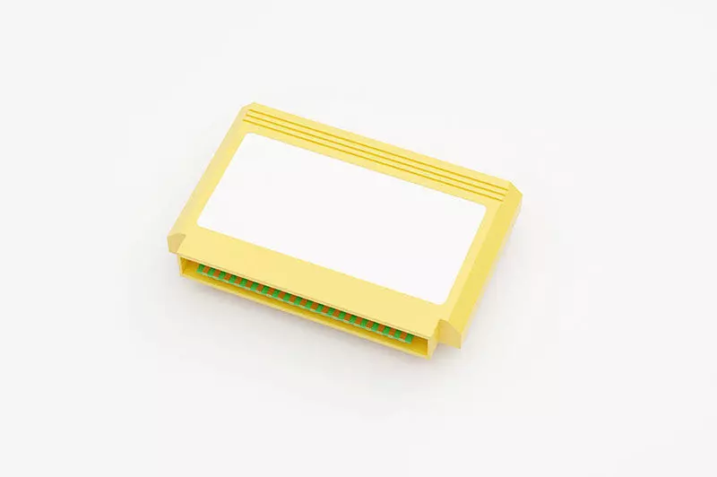 Video Game Cartridge Famicom Low-poly 3D model_0