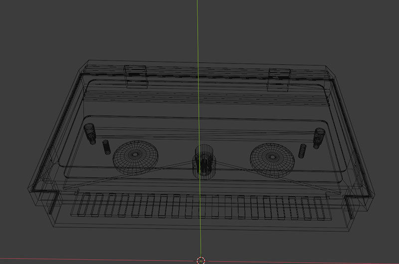 Video Game Cartridge Famicom Low-poly 3D model_19