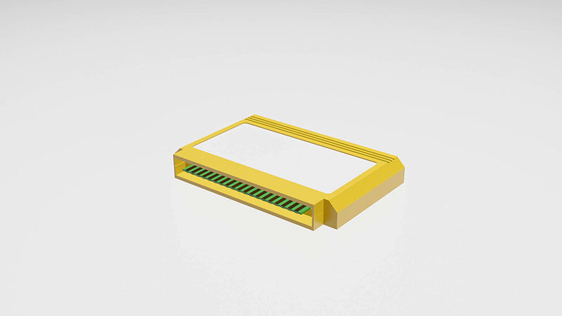 Video Game Cartridge Famicom Low-poly 3D model_11