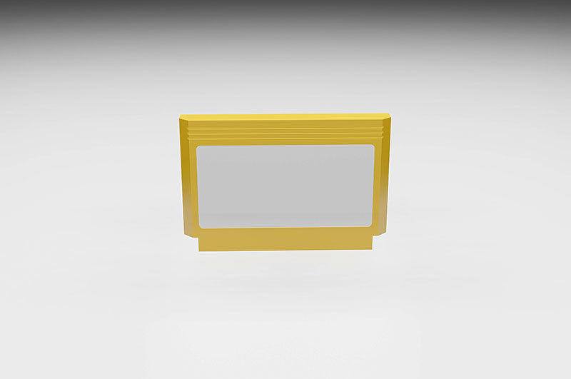 Video Game Cartridge Famicom Low-poly 3D model_28