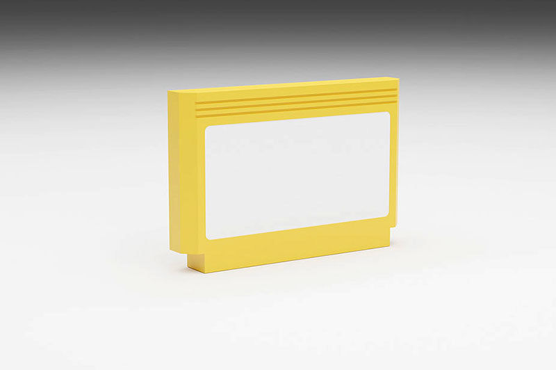Video Game Cartridge Famicom Low-poly 3D model_29