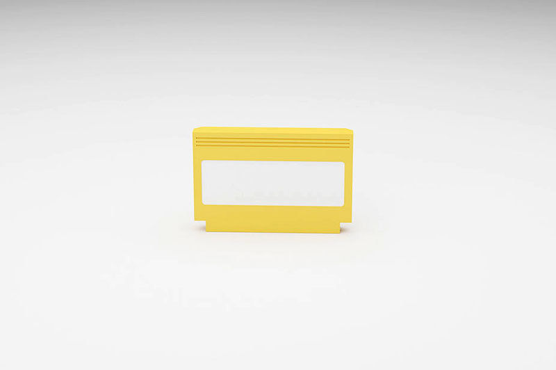 Video Game Cartridge Famicom Low-poly 3D model_5