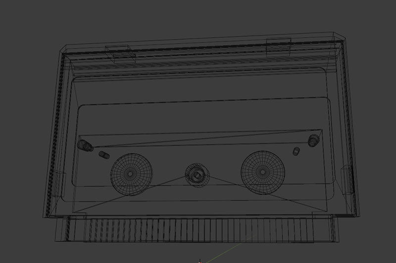 Video Game Cartridge Famicom Low-poly 3D model_21