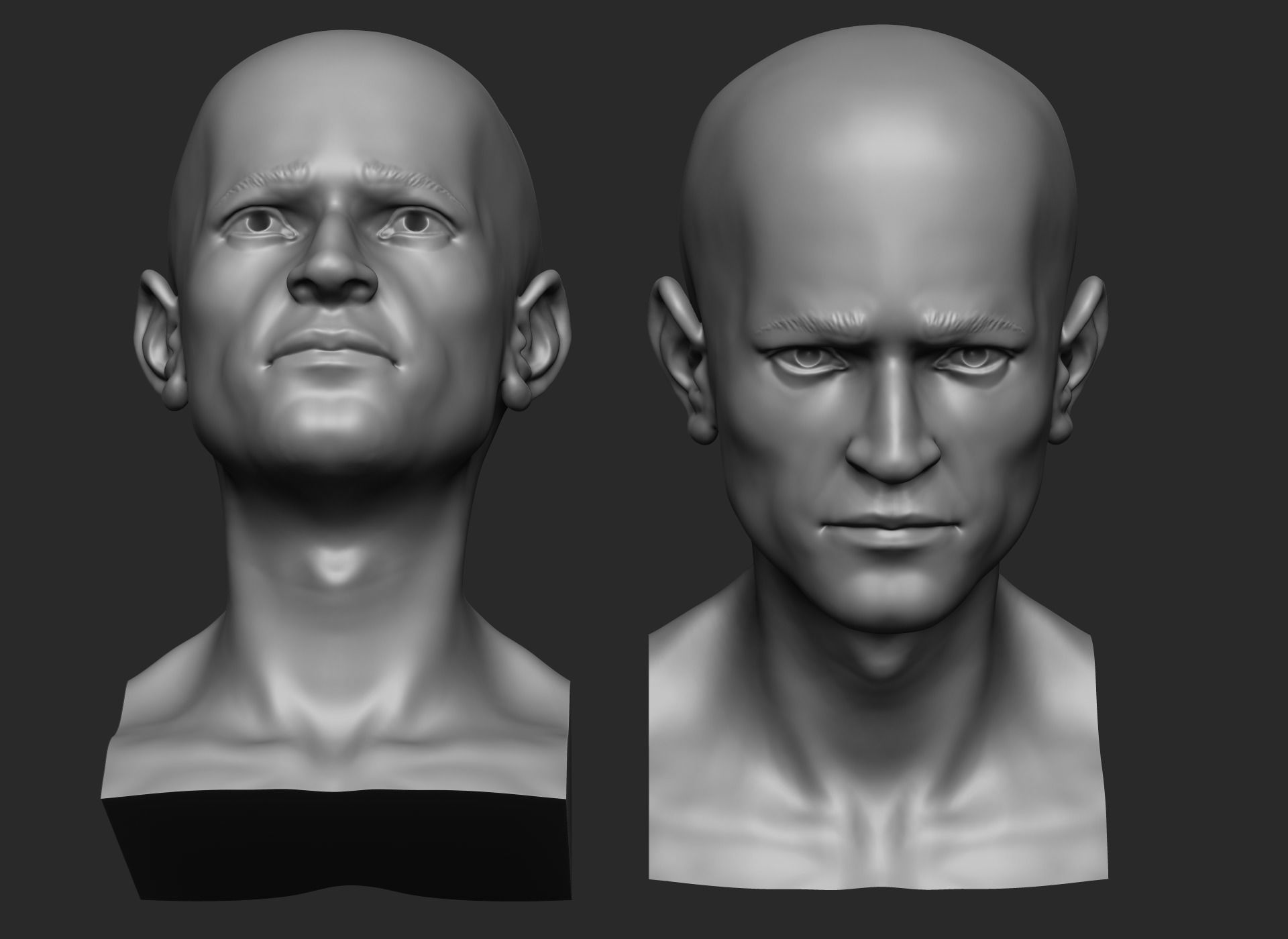 Man Bust 3D print model_4