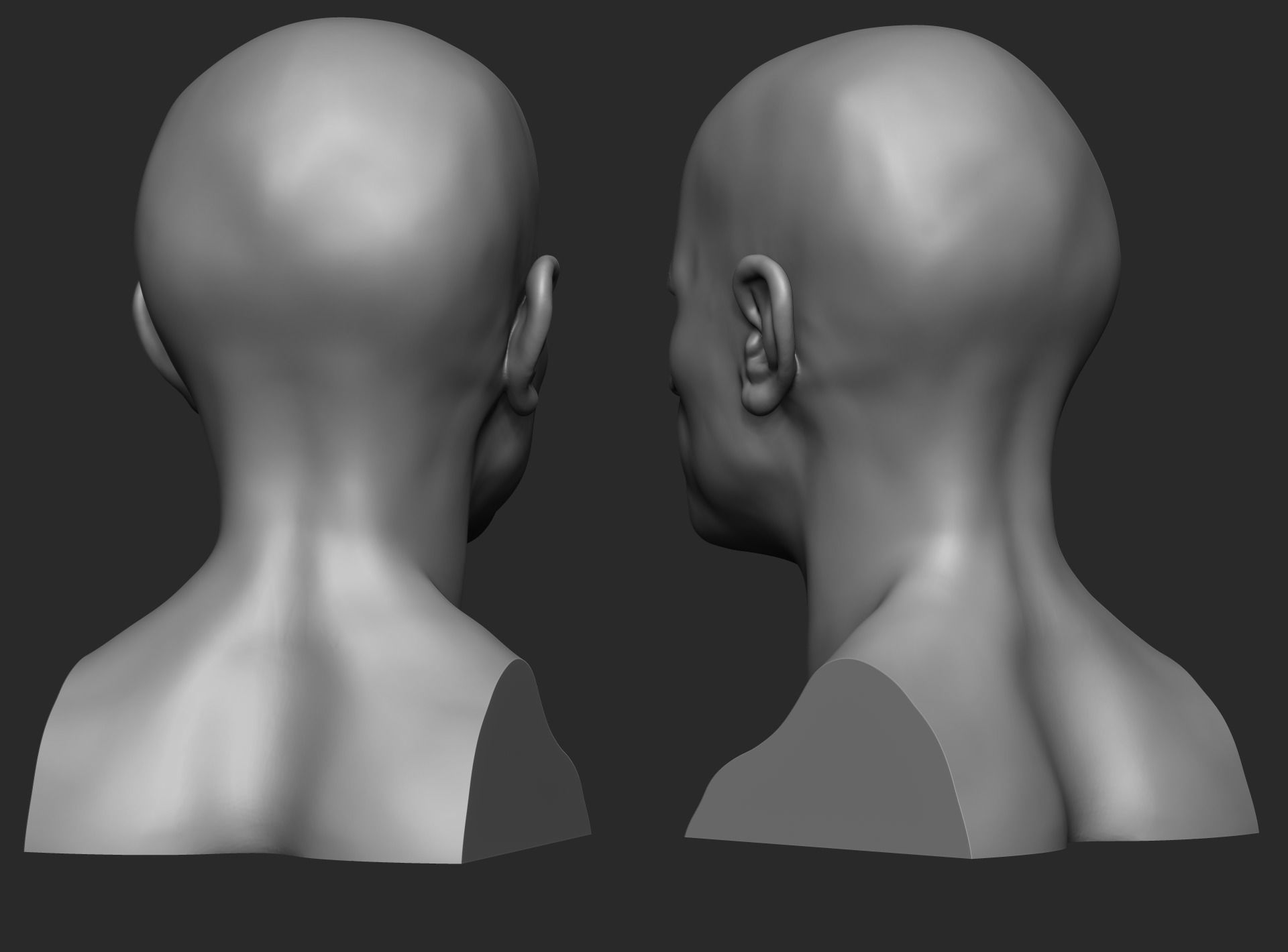 Man Bust 3D print model_3