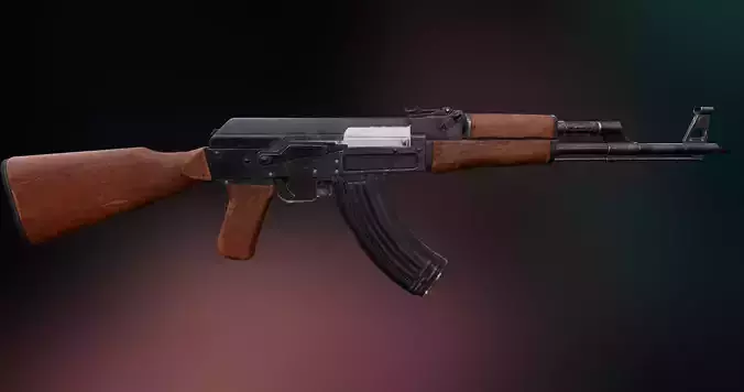AK 47 Low-poly 3D model