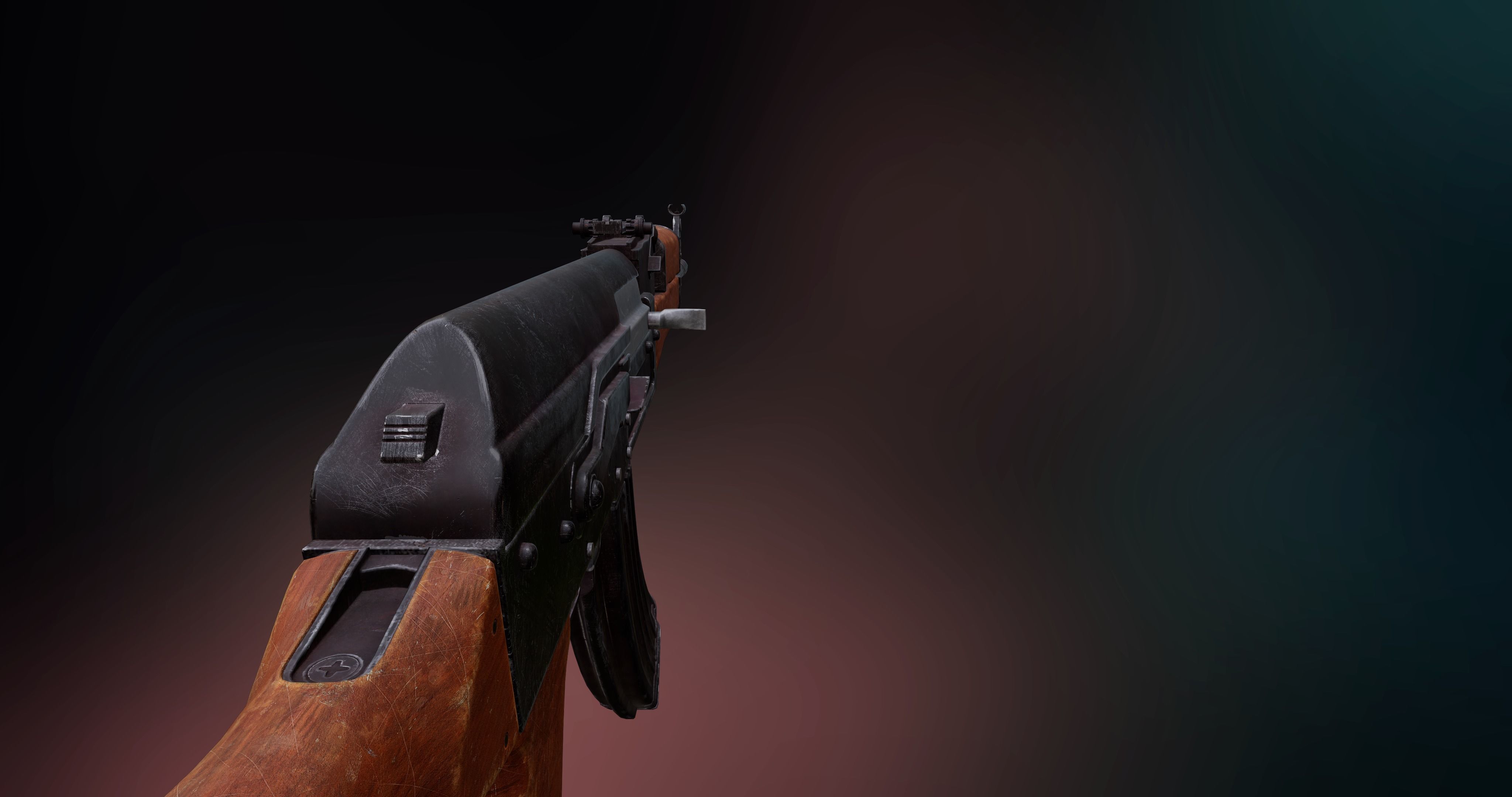 AK 47 Low-poly 3D model_5