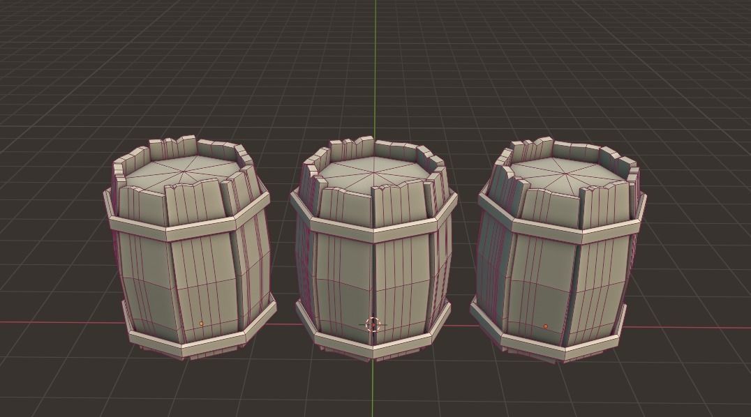 PolyPack RPG Barrels Low-poly 3D model_4