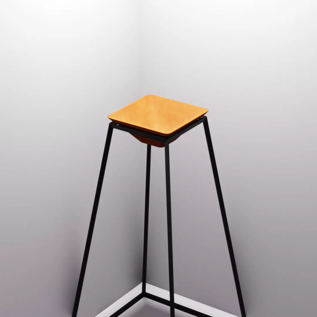 Ceramic Vase with Cage Support Free low-poly 3D model