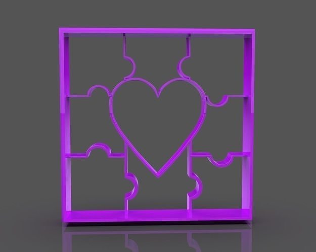 Love Puzzle Cookie Cutter 3D print model