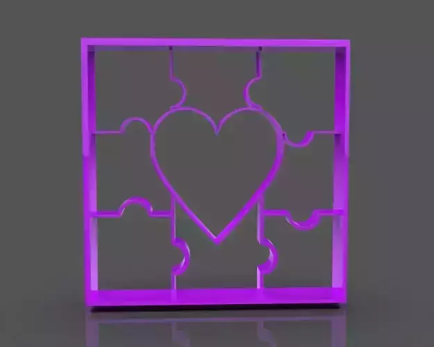 Love Puzzle Cookie Cutter 3D print model
