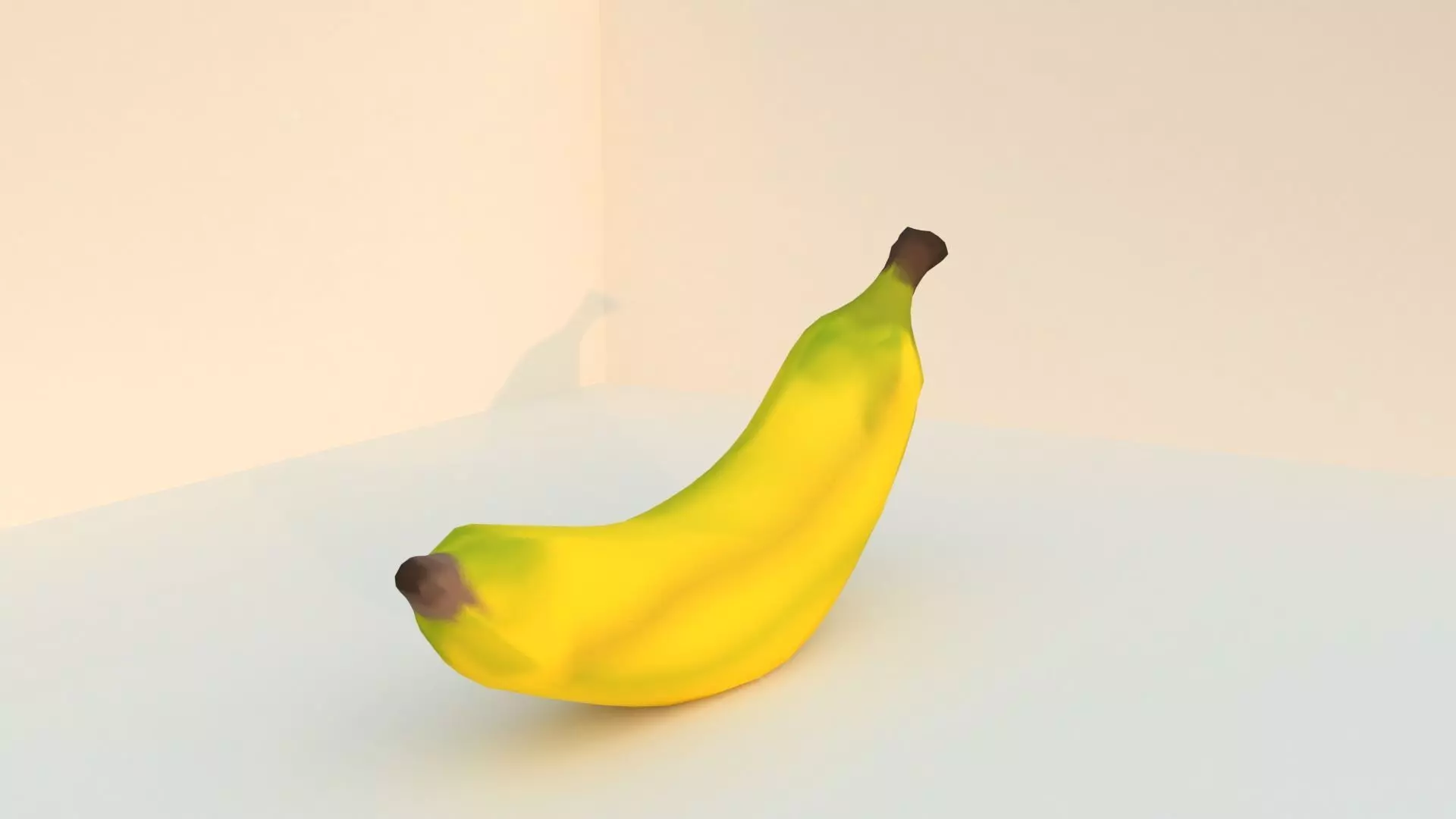 Low-Poly Banana Free 3D model_0