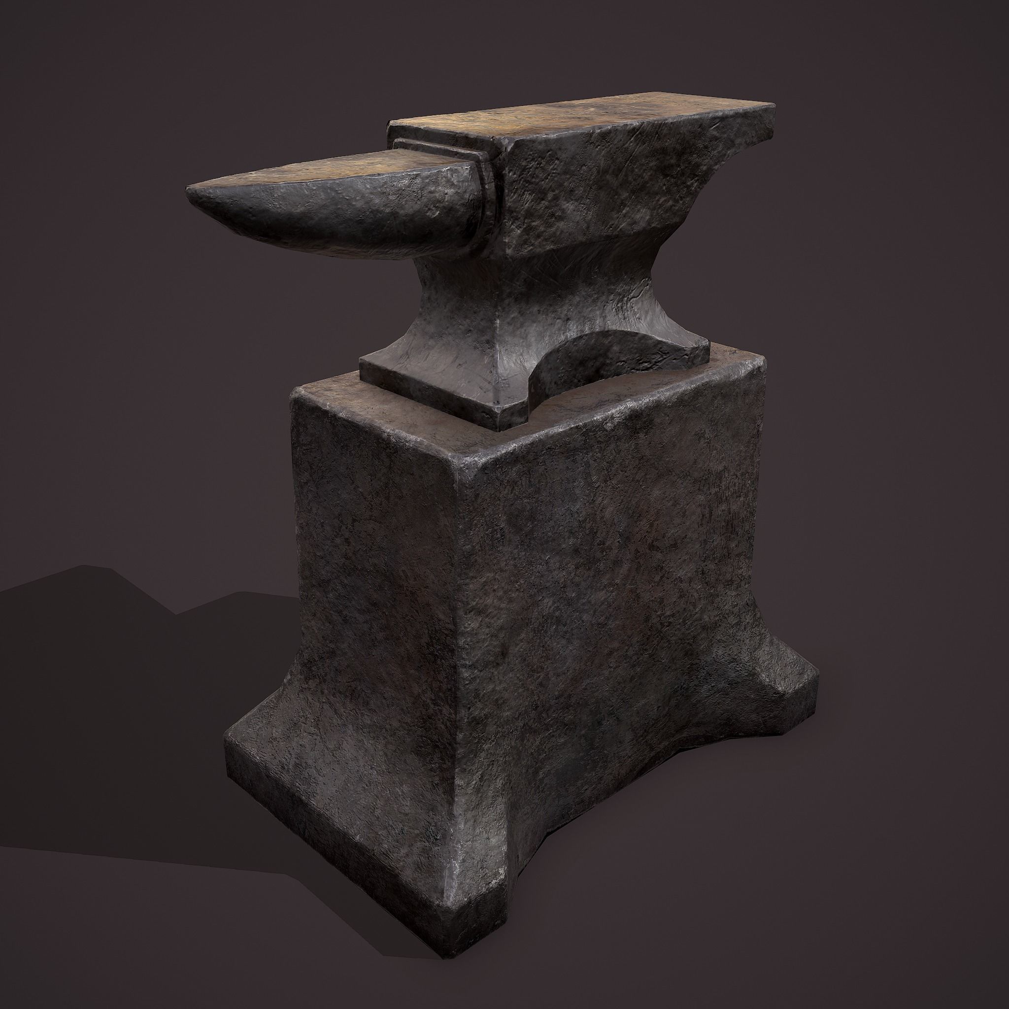  Medieval Blacksmith Large Anvil  Low-poly 3D model_35