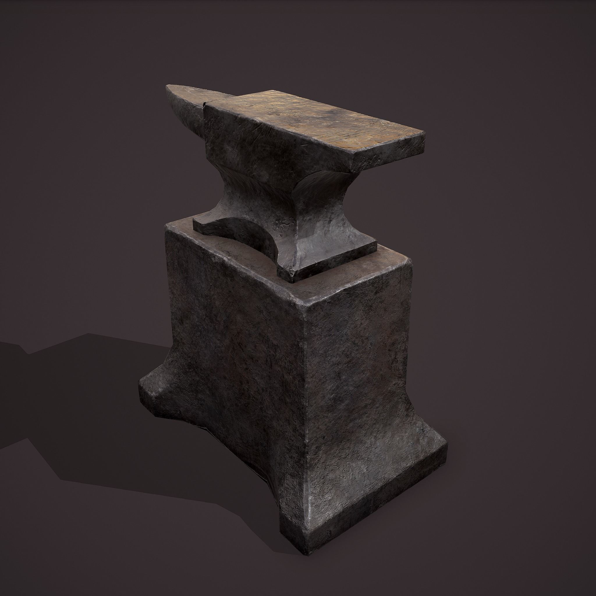  Medieval Blacksmith Large Anvil  Low-poly 3D model_16