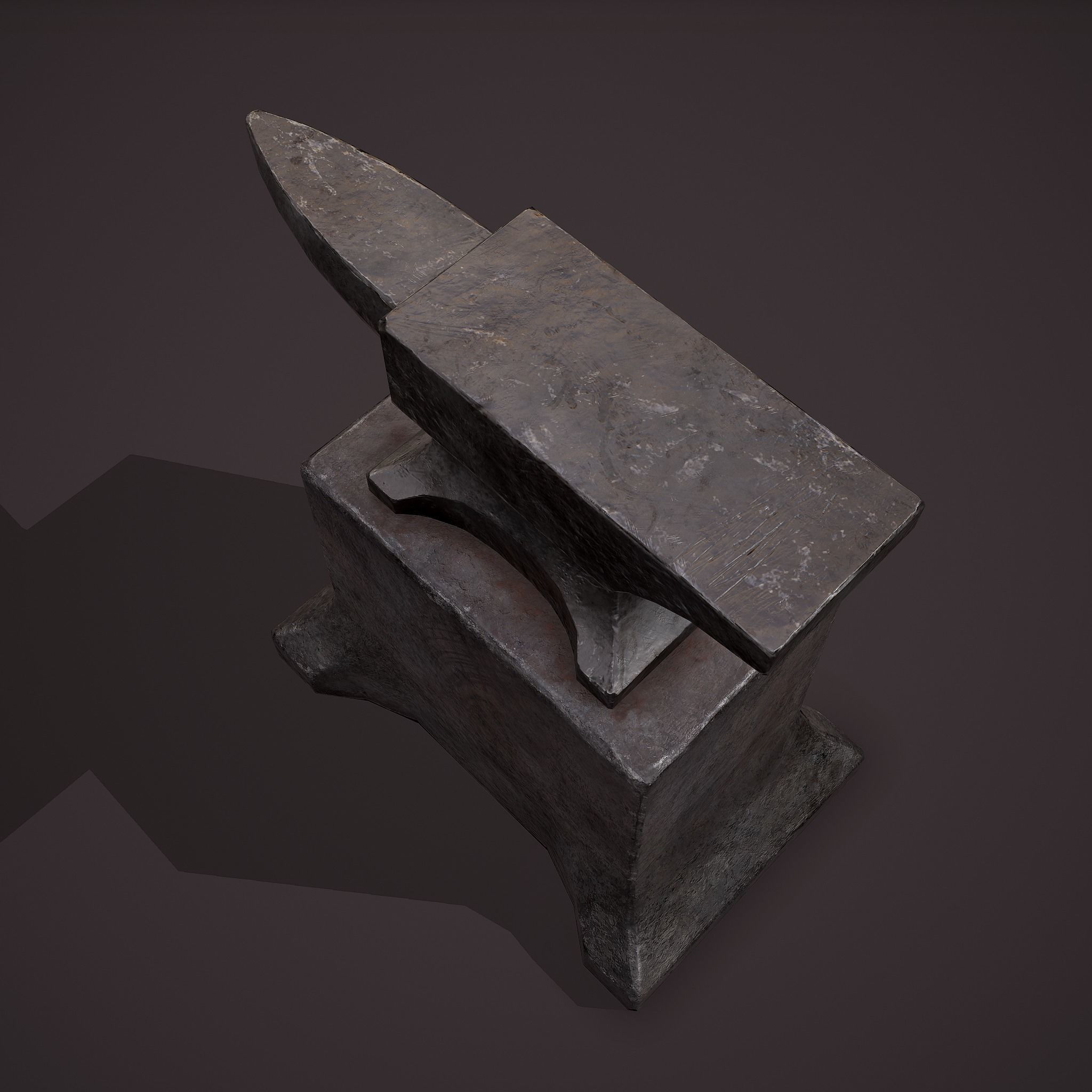  Medieval Blacksmith Large Anvil  Low-poly 3D model_9
