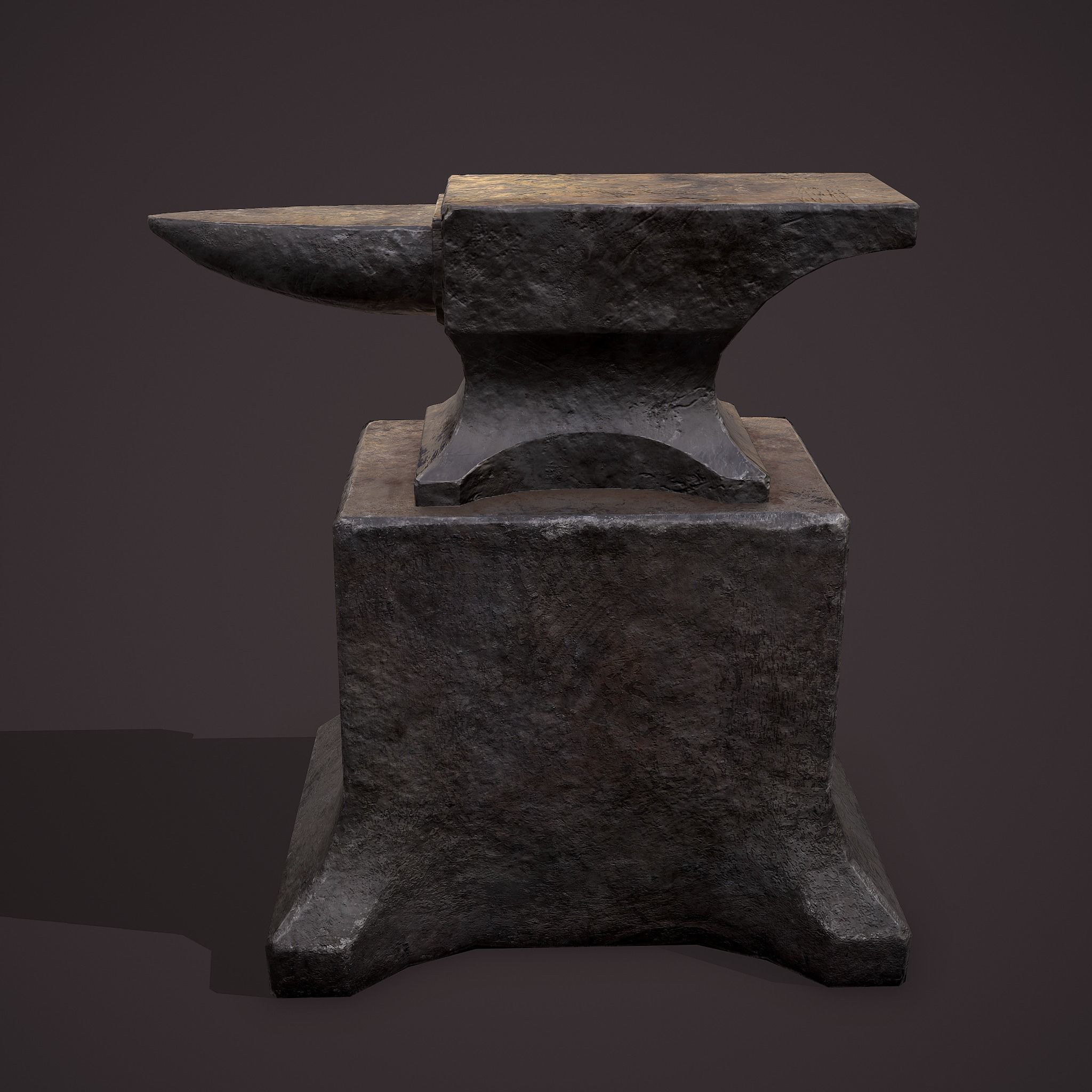  Medieval Blacksmith Large Anvil  Low-poly 3D model_2