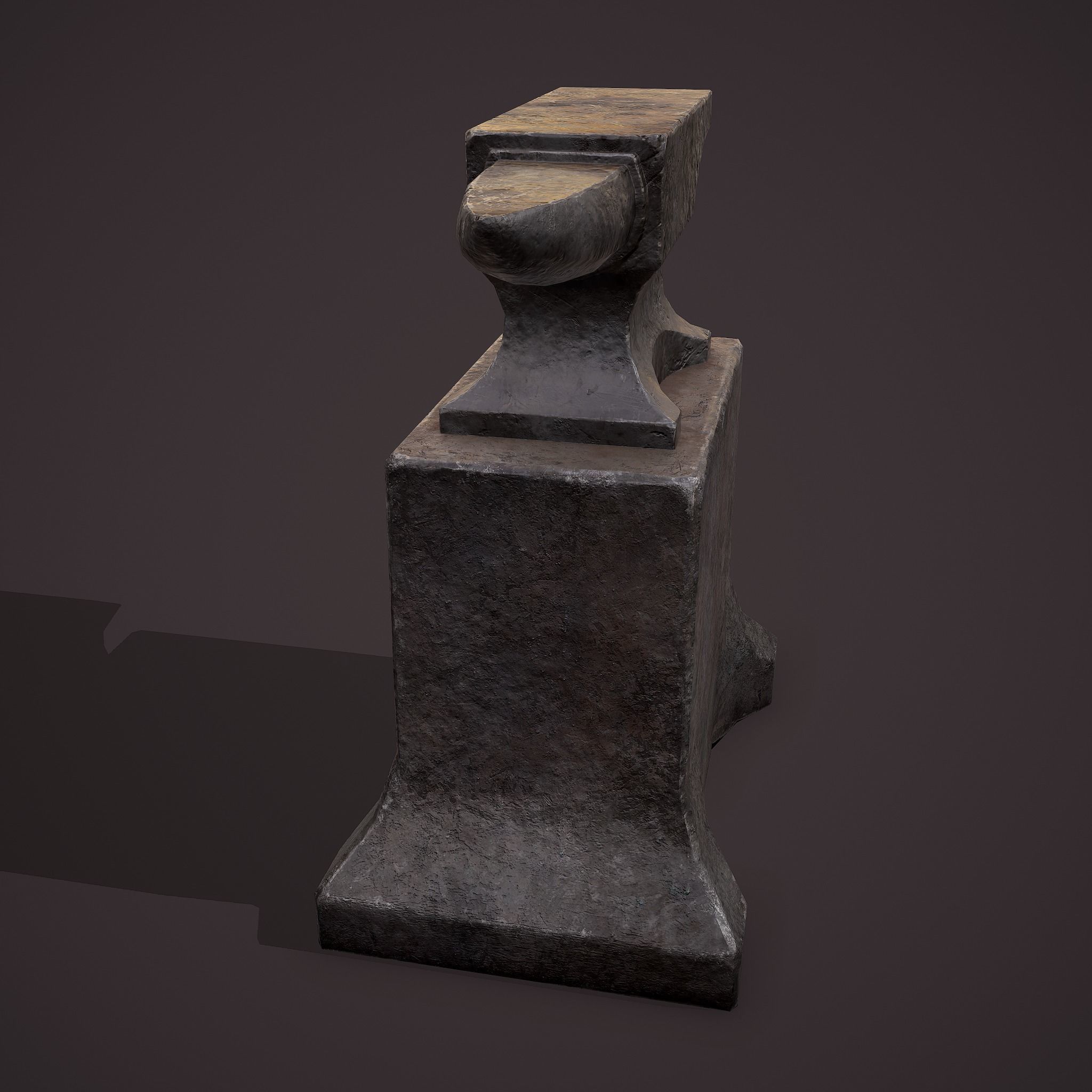  Medieval Blacksmith Large Anvil  Low-poly 3D model_3