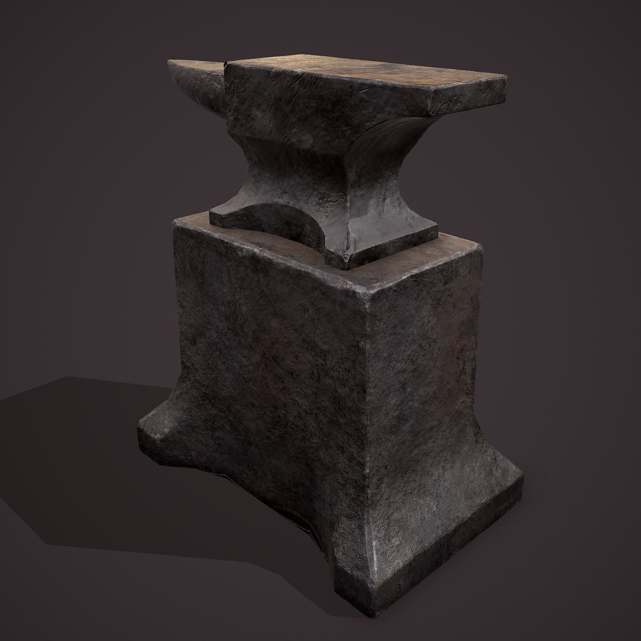  Medieval Blacksmith Large Anvil  Low-poly 3D model_8