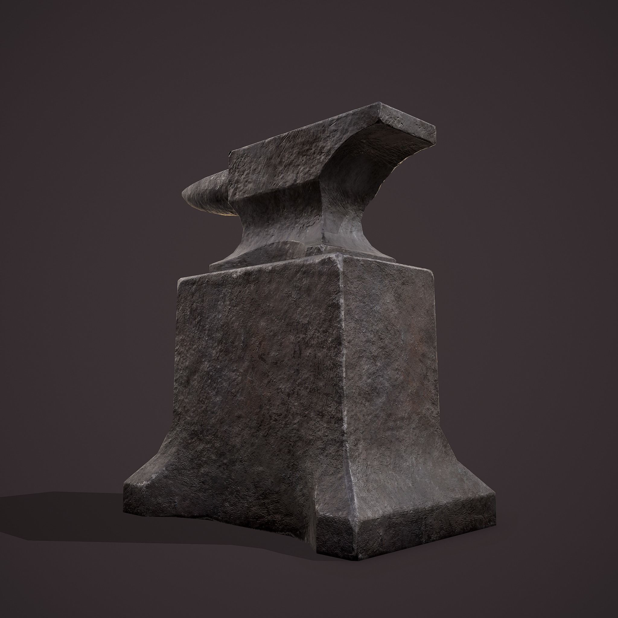  Medieval Blacksmith Large Anvil  Low-poly 3D model_17
