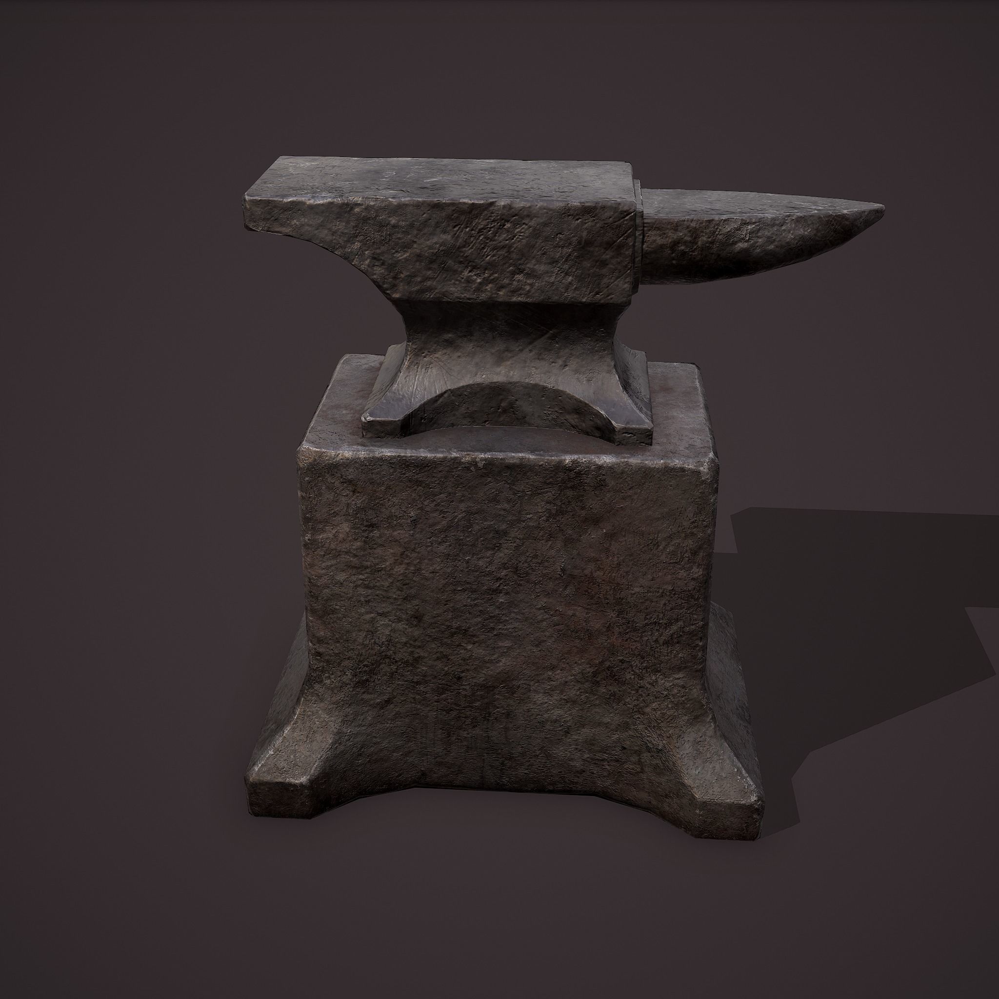  Medieval Blacksmith Large Anvil  Low-poly 3D model_20