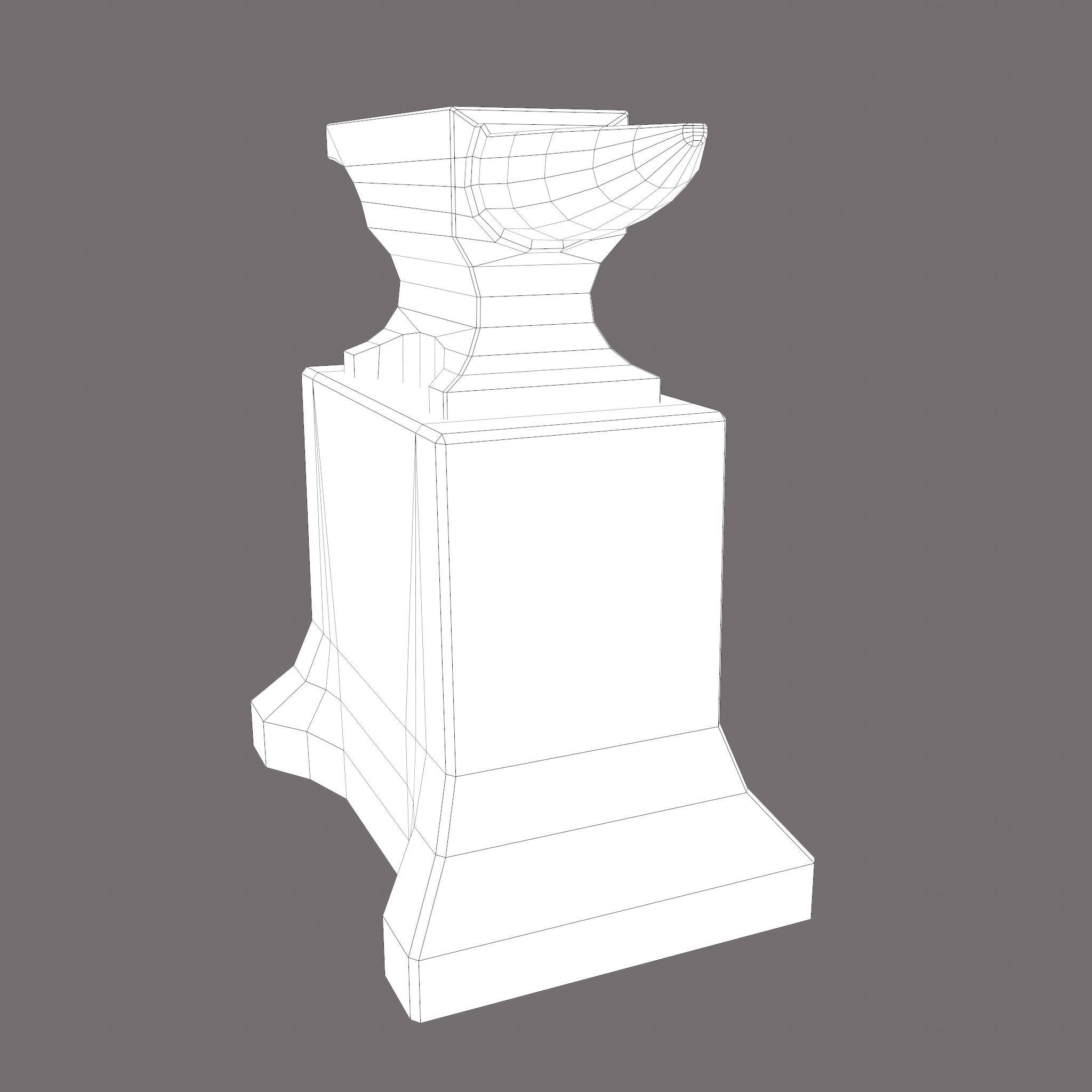  Medieval Blacksmith Large Anvil  Low-poly 3D model_33