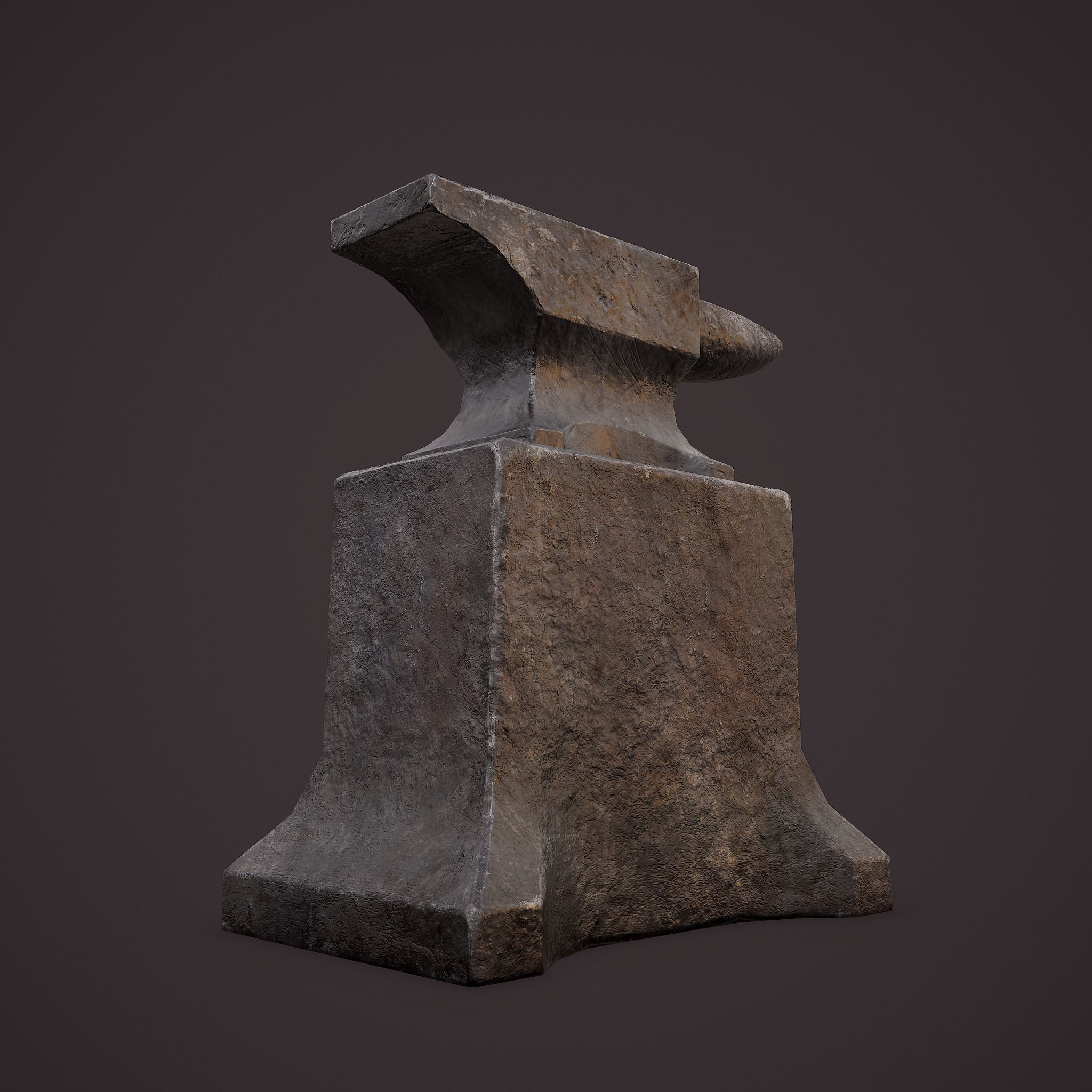  Medieval Blacksmith Large Anvil  Low-poly 3D model_18
