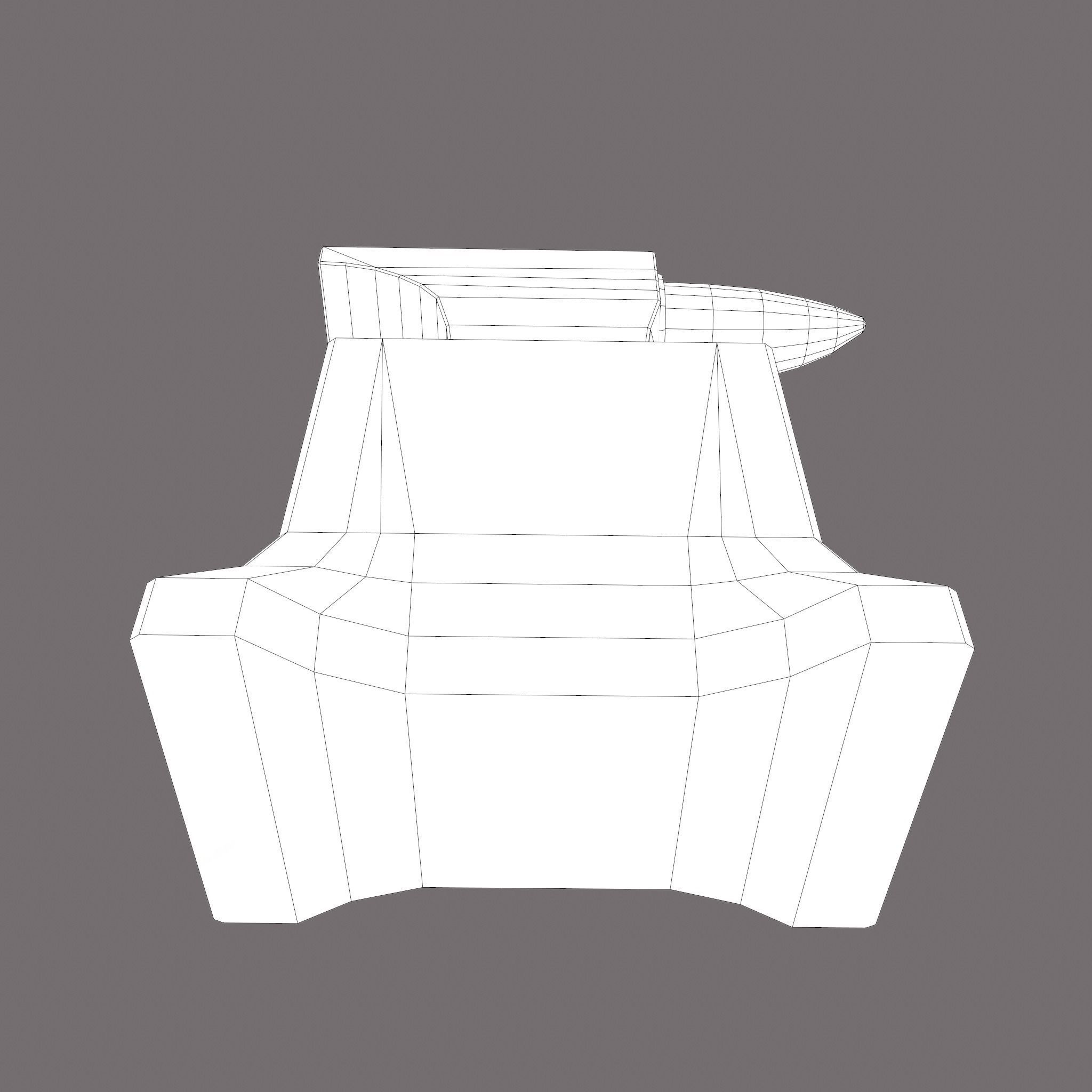  Medieval Blacksmith Large Anvil  Low-poly 3D model_29