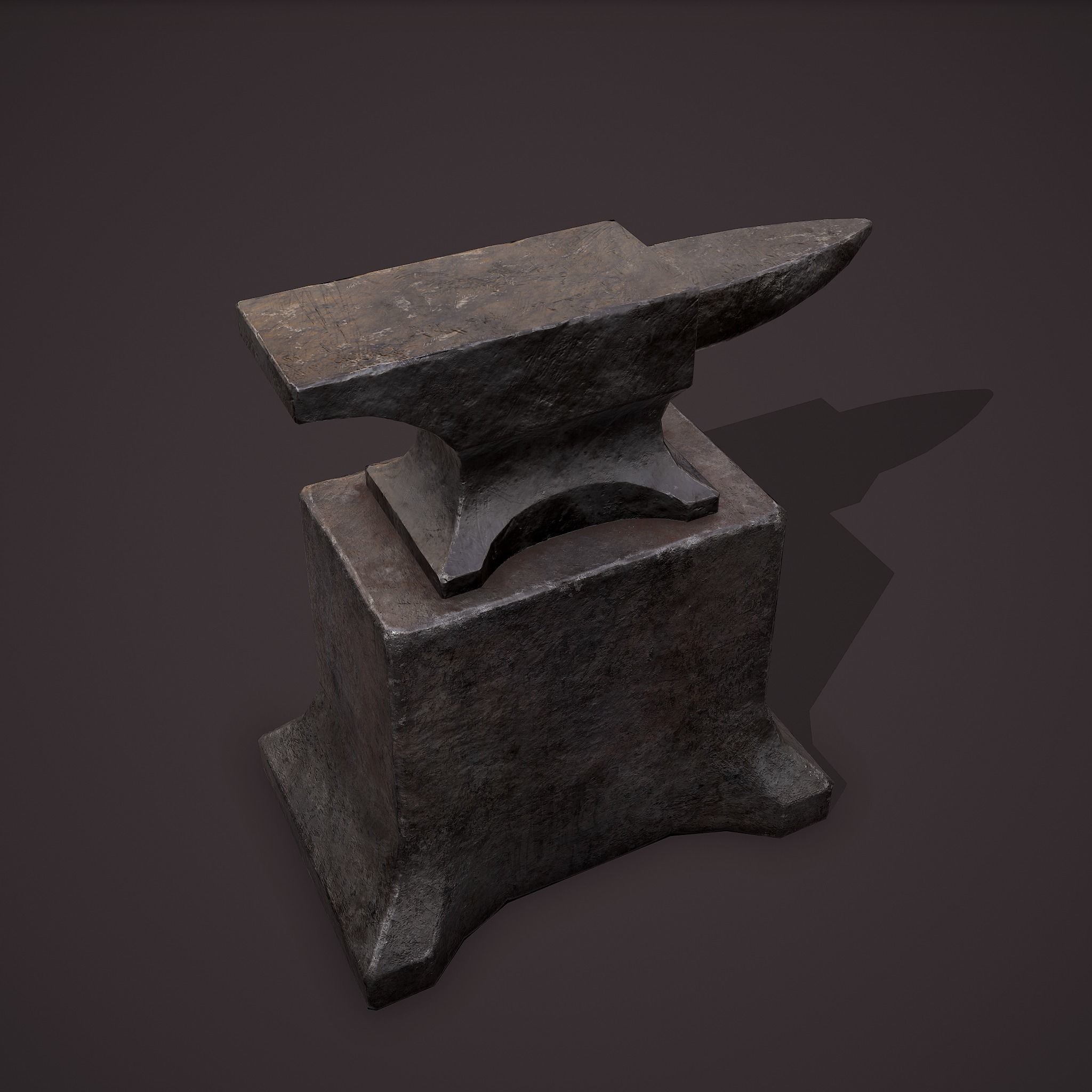  Medieval Blacksmith Large Anvil  Low-poly 3D model_19