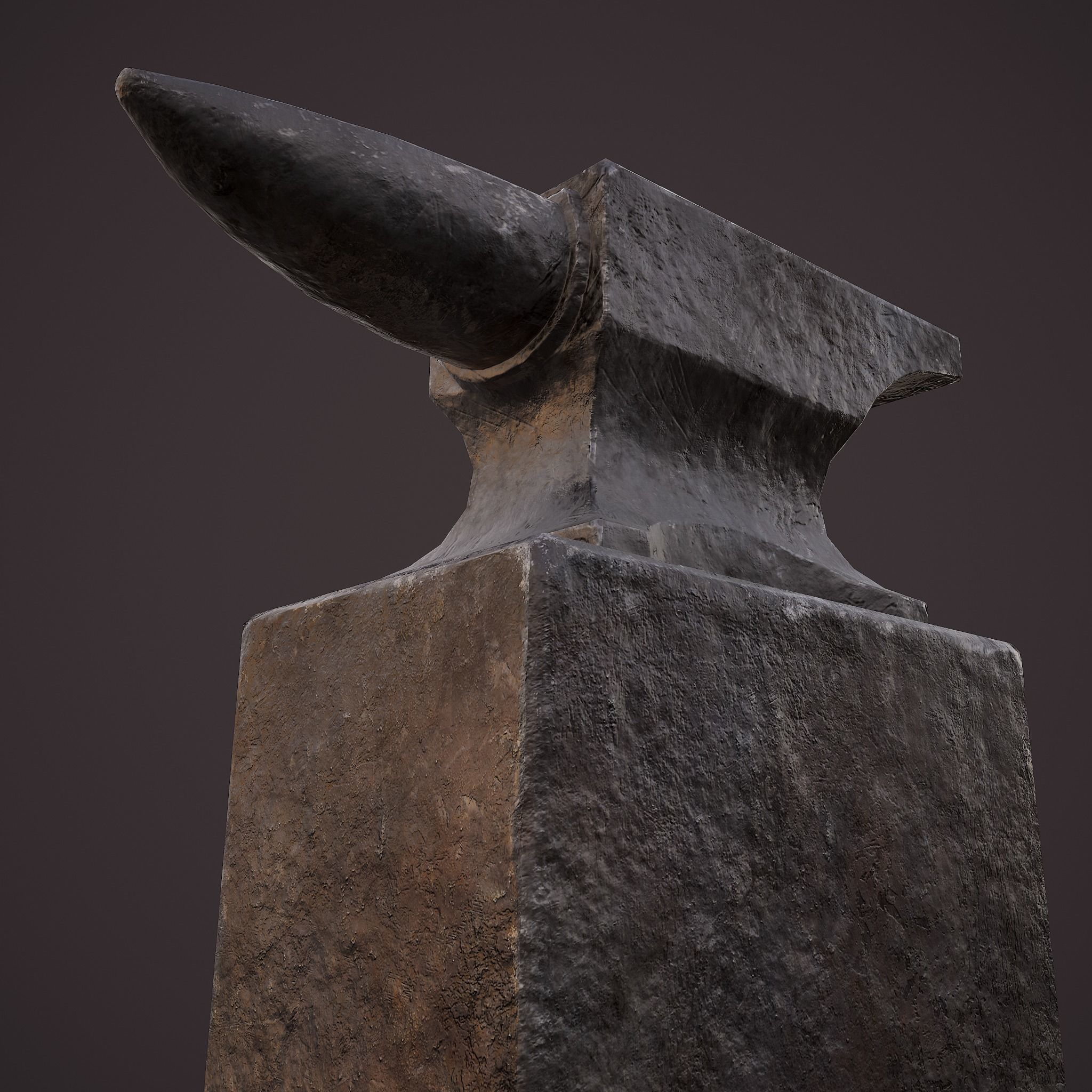  Medieval Blacksmith Large Anvil  Low-poly 3D model_15
