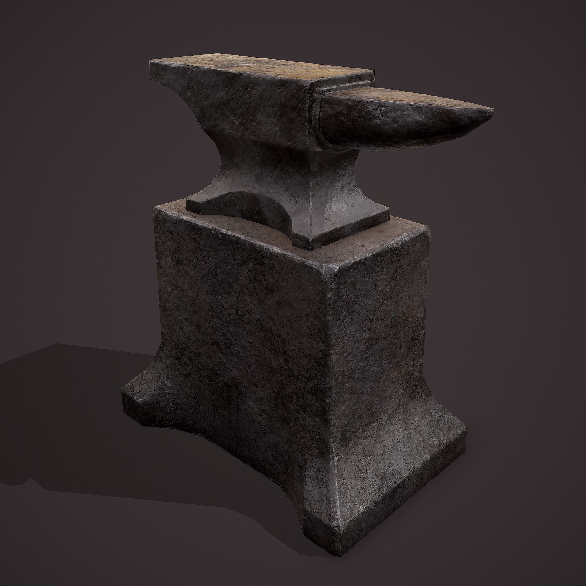  Medieval Blacksmith Large Anvil  Low-poly 3D model_4