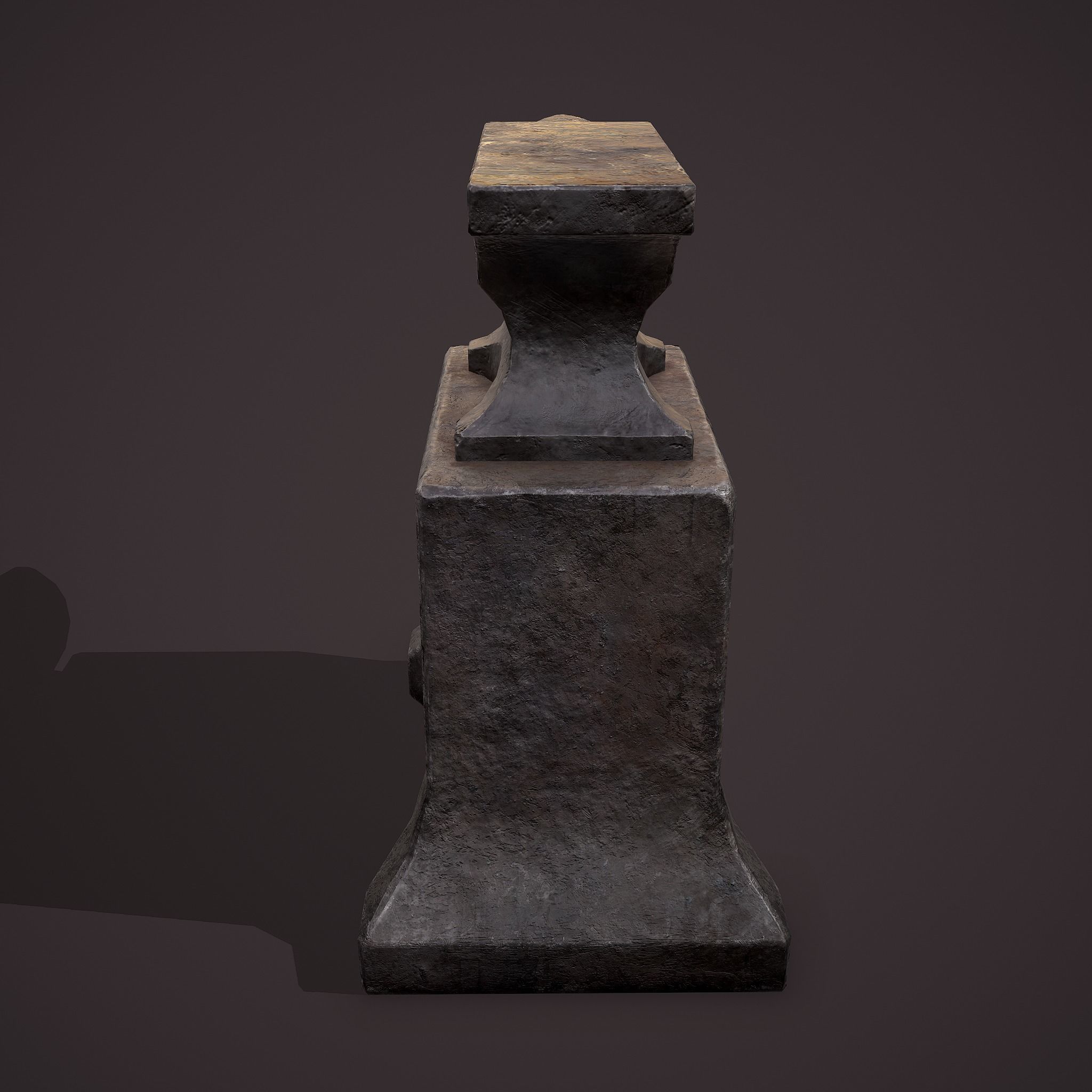 Medieval Blacksmith Large Anvil  Low-poly 3D model_7