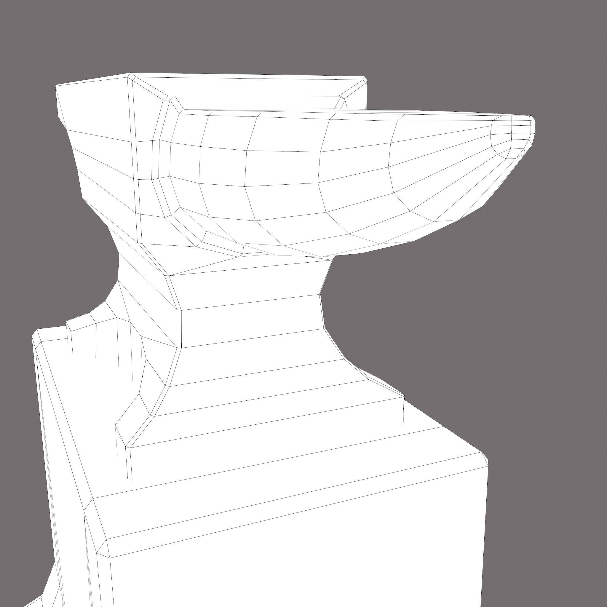  Medieval Blacksmith Large Anvil  Low-poly 3D model_32