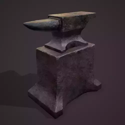  Medieval Blacksmith Large Anvil  Low-poly 3D model
