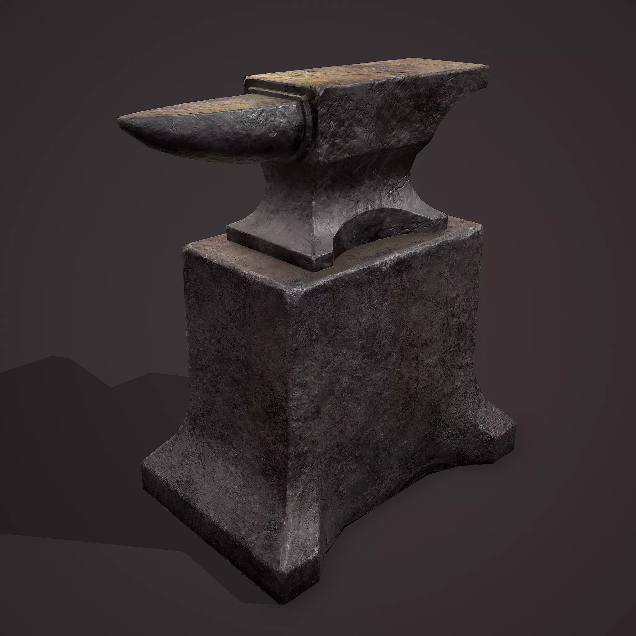  Medieval Blacksmith Large Anvil  Low-poly 3D model_0