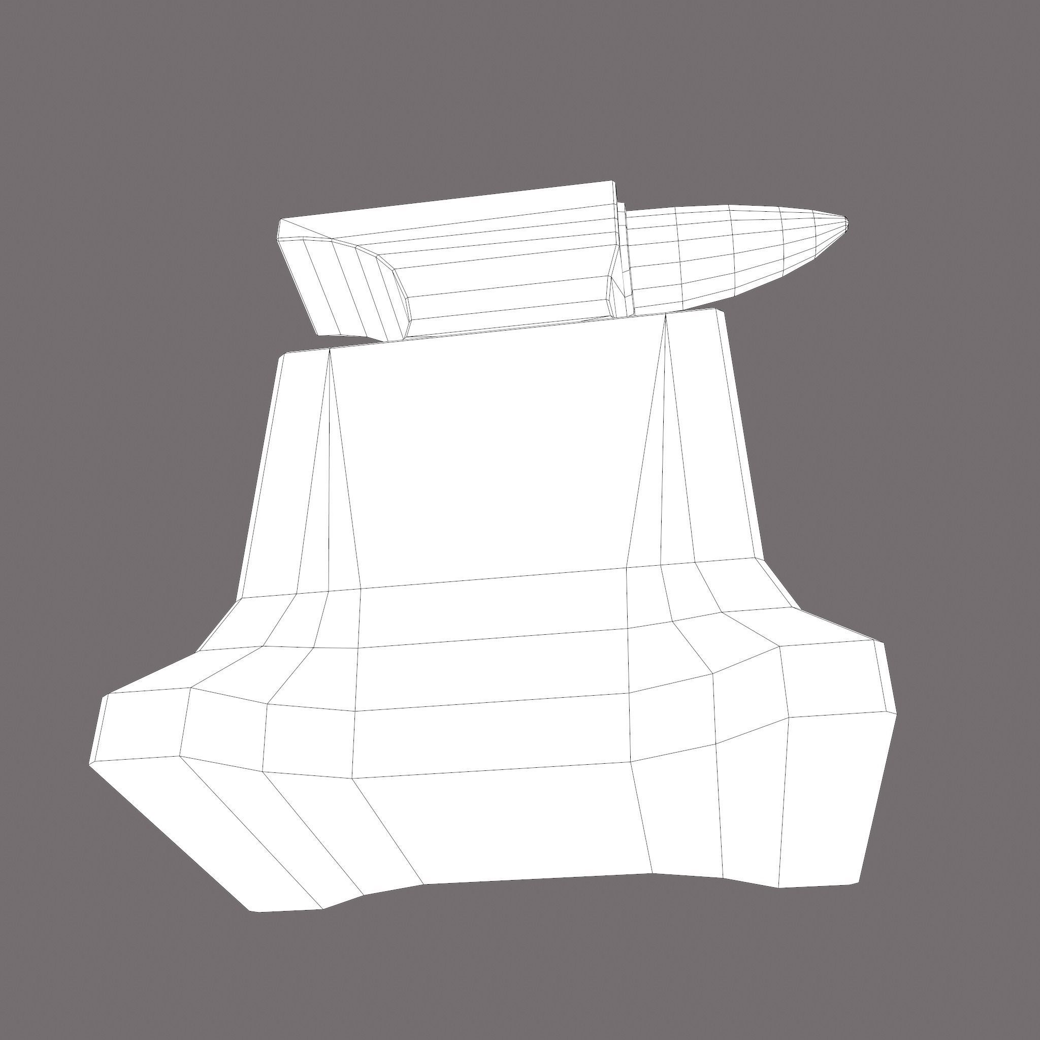  Medieval Blacksmith Large Anvil  Low-poly 3D model_31