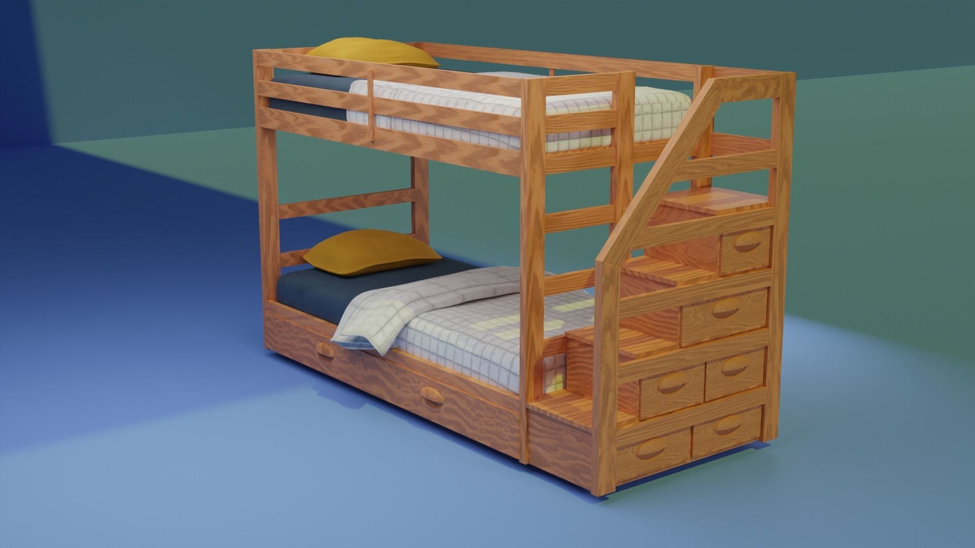 Double deck 3D model_2