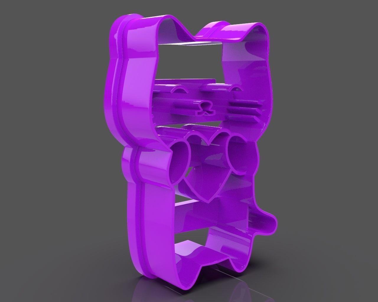 Lovely Cat Cookie Cutter 3D print model_5